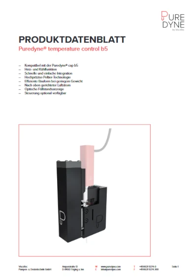 Produktdatenblatt Puredyne® temperature control b5